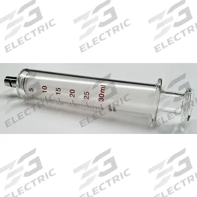 FORTUNA Reusable Glass Syringe: 30 mL Capacity - mL, Luer Lock, Borosilicate Glass - Luer Lock Syringes