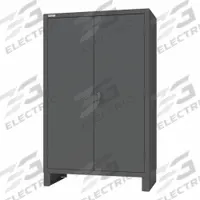 DURHAM MFG Bin Cabinet: 48 in x 24 in 78 in, 0 Shelves, 192 Bins, Yellow, Recessed/Solid, Gray, Bins (MPN HDC48-184-95). Key specifications — Bin Color: Yellow; Bin HxWxD: (48) 8 in x 15 in x 7 in; Assembled: Assembled; Cabinet Style: Bin Cabinet; Brand: DURHAM MFG; Cabinet Color: Gray; Cabinet Finish: Powder Coated; Cabinet Material: Steel.