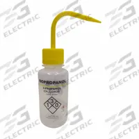 APPROVED VENDOR Wash Bottle: 250 mL, Isopropanol, Yellow, Wide, Std Spout Spout, Colorless (MPN 832J88). Key specifications — Closure Color: Yellow; Vented/Nonvented: Vented; Body Color: Colorless; Brand: APPROVED VENDOR; Imprinting Group: Specific Chemicals.