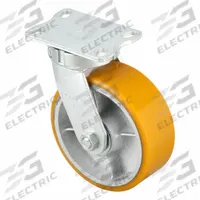 APPROVED VENDOR Plate Caster: Corrosion-Resistant/Debris-Resistant/Maint Free/Quiet-Roll, Swivel (MPN P27S-UY080R-16). Key specifications — Wheel/Tread Color: Yellow; Brand: APPROVED VENDOR; Roll Up: Swivel.