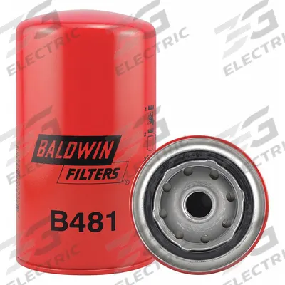 BALDWIN FILTERS Oil Filter: B481, 3/4"-16 Thread Size, 6 5/8 in Overall Ht - Spin-On Oil Filters