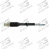 Cordset: M12 Male Straight X Bare Wire, 8 Pins, Black, PUR, 3 m Cable Lg, 6 A Max Current (A) (MPN 7000-15501-8050300). Key specifications — Cable Jacket Color: Black; End 1 Gender: Male; End 1 Mounting Orientation: Straight; End 2 Connection Type: Bare Wire; IP Rating: IP67; Brand: MURRELEKTRONIK; Wire Size: 26 AWG; Cable Jacket Material: PUR.
