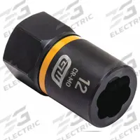 GEARWRENCH Bolt Extractor: 12 mm Socket Size, 7-Point, Std, Black Oxide, Not Tether Capable (MPN 84763). Key specifications — attr1204113: Standard; attr1204115: GEARWRENCH; attr1204121: 12 mm; attr1204116: Not Tether Capable; attr1204118: Black Oxide.