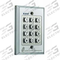 ALARM CONTROLS Keyless Access Control Keypad: 4 3/4 in Ht, 5/8 in Dp, 3 3/16 in Wd, Stainless Steel (MPN KP-200). Key specifications — Brand: ALARM CONTROLS; Color: Gray.