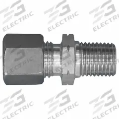 BRENNAN INDUSTRIES Compression Fitting Adapter: 12 mm OD x 1/2 in Pipe size, Compression x MNPT (MPN D2404-L12-08-SS). Key specifications — Series: Volz; Brand: BRENNAN INDUSTRIES.