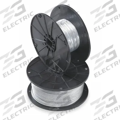 B-LINE BY EATON Wire Rope: Galvanized Steel, 7 x 7, 184 lb Working Load Limit - Galvanized-Steel Wire Rope