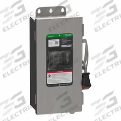 SCHNEIDER Safety Switch: Non-Fusible, 30 A, Three Phase, 600V AC/DC, Galvanized Steel, Indoor (MPN VHU361NAWKGL). Key specifications — attr867131: SCHNEIDER.