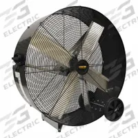 MASTER Barrel Fan: 42 in Blade Dia, 120V AC, Stationary, 1/4 hp, Direct Drive, Steel (MPN MHD-42D-C). Key specifications — Mobility: Stationary; Voltage: 120V AC; Brand: MASTER.
