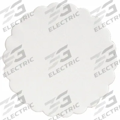 HOFFMASTER Coaster: 4 in Overall Lg, 4 in Overall Wd, White, Paper, Scalloped Edge - Coasters