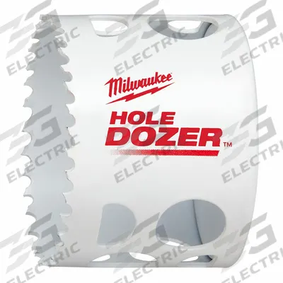 MILWAUKEE Hole Saw: 2 3/8 in Saw Dia., 3.5 Teeth per Inch, 1 5/8 in Max. Cutting Dp - Multi-Material-Cutting Hole Saws without Arbor