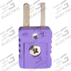DAYTON Thermocouple Connector: Jack, For Type E Thermocouple Type, Mini Plug, 2 Pins, Flat, Flat (MPN 794F54). Key specifications — attr1432255: Flat; attr1276097: Jack; attr1276100: Constantan; attr1276082: Mini Plug; attr1276092: DAYTON; attr1276087: Purple; attr1276088: Thermoplastic Nylon; attr1276089: 794F54.