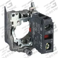 SCHNEIDER Contact Block: 22 mm Panel Mounting Size, 1NC, Momentary, ZB4 Series (MPN ZB4BZ102). Key specifications — Switch Action: Momentary; Terminal Connection Type: Screw Clamp Terminals; Brand: SCHNEIDER; Compatible with Series: ZB4.