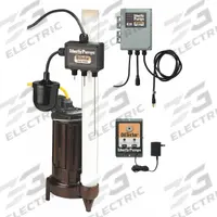 LIBERTY PUMPS Elevator Sump Pump: 1/2 hp, 230V AC, 55 gpm Flow Rate @ 10' of Head, 37 ft Max. Head (MPN ELV280HV). Key specifications — Rated Voltage: 230V AC; Volute Material: Cast Iron; Brand: LIBERTY PUMPS; Switch: Integral Oil Probe Sensor.