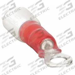 VELVAC Ring Terminal: Red, Nylon Insulation, 1/4 in Stud Size, 22 AWG to 18 AWG Wire Sizes, 600 V (MPN 30115). Key specifications — attr1308027: VELVAC.