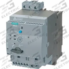 SIEMENS IEC Magnetic Motor Starter: Reversing, 3 Poles, Electronic Protection, 32 A, 110-240V AC/DC (MPN 3RA6250-1EP32). Key specifications — Brand: SIEMENS; Pilot Lights Included: None; Auxiliary Contacts Included: 2NO.
