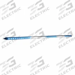 CODE 3 Running Board Light: Perimeter Flashing Warning Light, Blue/White, 13.8 W Watt, Clear, LED (MPN C3RNRDC-60R-BW). Key specifications — Brand: CODE 3; Lens Color: Clear; Number of Flash Patterns: 32; Installation Type: Permanent; Operating Voltage: 12V; Light Class Rating: SAE Class 1.