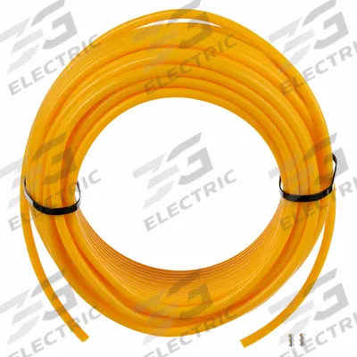EAGLE BELTING Round Belt: Yellow, 313/1000 in Dia, For 2 1/2 in Min Pulley Dia - Hollow-Core Smooth Round Belts