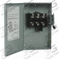 EATON Safety Switch: Non-Fusible, 60 A, Three Phase, 240V AC, Galvanized Steel, Indoor (MPN DG322UGB). Key specifications — attr867131: EATON.