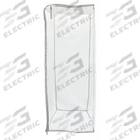 ALECO Pan Rack Cover: 23 in Wd, 64 in Ht, 28 in Dp, PVC, Clear, 477414. Key specifications — Brand: ALECO; Color: Clear; Material: PVC; Product Type: Pan Rack Cover; NSF Certified: No; Insulated: No; Manufacturer Part Number: 477414.