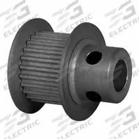 DAYTON Timing Pulley: Modified Curvilinear, Fixed, For GT Timing Belt Section, For 9 mm Belt Wd (MPN 24-2P09-6FA3). Key specifications — Brand: DAYTON; Finish: Clear Anodized; For Belt Series: Powerhouse®.