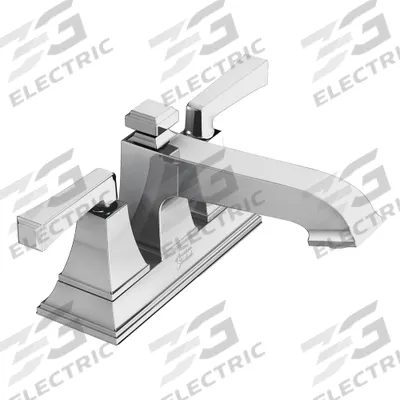 AMERICAN STANDARD Low Arc Bathroom Faucet: Town Square S, Brass, Polished Chrome Finish - Centerset Handle Bathroom Faucets