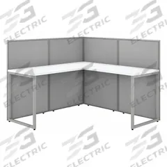 BUSH BUSINESS FURNITURE Modular Cubicle Workstation: 45 in Overall Ht, 60 in Overall Wd, White (MPN EOD360WH-03K). Key specifications — Brand: BUSH BUSINESS FURNITURE; Office Cubicle Color: White.