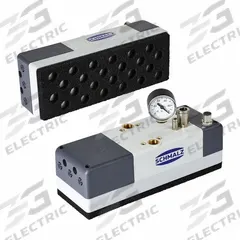 SCHMALZ Large Area Vacuum Gripping System: FQE Xc, 24 Suction Cells, 3 Ejectors, 220 mm Overall Lg (MPN 10.01.44.00437). Key specifications — attr1015376: 10.01.44.00437; attr1015378: Normally Open; attr1015388: Foam.
