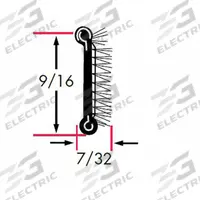 FAIRCHILD Edge Trim: Pile Lined Beaded, 8 ft Overall Lg, Rubber Outer (MPN 0199-4X2). Key specifications — Brand: FAIRCHILD; Color: Black; Outer Material: Rubber; Profile Shape: Pile Lined Beaded.