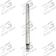 QUANTUM STORAGE SYSTEMS Shelving Post: 74 in x 1 in, Steel, Silver, 1 Posts (MPN P74C). Key specifications — Brand: QUANTUM STORAGE SYSTEMS; Leveling Feet Included: No; Color: Silver; Finish: Chrome; Material: Steel.