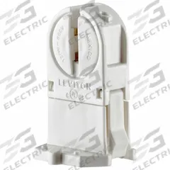 LEVITON Lampholder: Lamp Holder, Miniature Bi-Pin (G5), 120 W Watt, 600V AC Volt, White (MPN 13654-TWP). Key specifications — attr234509: Miniature Bi-Pin (G5); attr234515: 600V AC; attr327041: Lamp Holder; attr239872: LEVITON; attr234516: White; attr234535: With Panel Locator Post.
