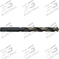 CLE-LINE Jobber Length Drill Bit: #33, 135° Split Point, Black & Gold HSS, 3-Flats Shank (MPN C18086). Key specifications — attr1225567: 0.1130.