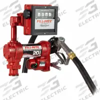 FILL-RITE Electric Drum Pump: 12 V DC, 1/4 hp HP, 20 gpm Max. Flow Rate, Cast Iron, Bung, Manual (MPN FR4211HL). Key specifications — Brand: FILL-RITE; Meter: Mechanical (L).