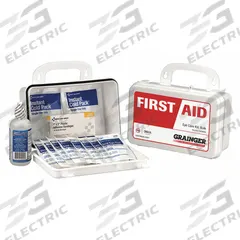 FIRST AID ONLY First Aid Kit and Housing: Eye Care, 1 People Served, 27 Components, Plastic (MPN 59468). Key specifications — Adhesive Bandages Included: (16) Bandages; Application: Eye Care; Brand: FIRST AID ONLY; Housing Color: White; Housing Material: Plastic; Includes Oral or Inhalant Medication: No Medication Included; Mountable: Portable; Oral and Inhalant Medicinals Included: No Oral/Inhalant Medicinals.
