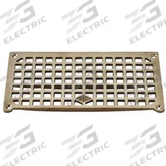 JAY R. SMITH MFG. CO Grate: Nickel Bronze, 5 3/8 in Overall Wd, 5/8 in Overall Ht, Bronze, Screw-In (MPN 3140G-12NB). Key specifications — Brand: JAY R. SMITH MFG. CO; Finish: Bronze; Color: Bronze; Material: Nickel Bronze; Connection Type: Screw-In; Grate Opening Type: Full Grate; Grate Surface Style: Square Holes; Product Type: Grate.