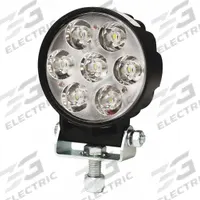 ECCO Vehicle Work Light: Round, Flood, LED, Bolt, Pigtail, Universal, Surface Mount, Black (MPN EW2110). Key specifications — Housing Color: Black; Brand: ECCO; Mount Type: Bolt; Electrical Connection: Pigtail; Installation Type: Permanent.