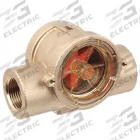 GEMS SENSORS Flow Indicator: Rotor, Brass, 3/4 in FNPT, 3/4 in Connection Size, FNPT, Polysulfone (MPN RFI, 180392). Key specifications — Brand: GEMS SENSORS; Sight Material: Polysulfone; Connection Type: FNPT; Flow Direction: Horizontal Left; Seal Material: Viton; Wetted Material: Ceramic.