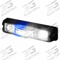 CODE 3 Warning Light: Emergency Vehicle Area Light, Blue/White, 11 W Watt, Clear, LED, Permanent (MPN M180SMC-BW). Key specifications — Brand: CODE 3; Lens Color: Clear; Number of Flash Patterns: 69; Installation Type: Permanent; Operating Voltage: 12-24V DC.