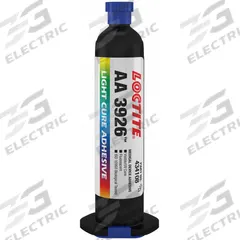 LOCTITE UV Cure Adhesive: AA 3926, UV Cured, 25 mL, Syringe, Clear, Thick Liquid (MPN 434108). Key specifications — Series: AA 3926; Cured Color: Clear.