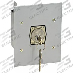 AMERICAN GARAGE DOOR SUPPLY Keyswitch: Open-Close, Momentary Contacts, Outdoor, Flush Mount (MPN 1KF-X). Key specifications — Includes: Back Box; Manufacturer Part Number: 1KF-X; Brand: AMERICAN GARAGE DOOR SUPPLY; Compatible Product Type: Gate Operators; Contact Form: Momentary Contacts; Control Functions: Open-Close; For Location: Outdoor; Mounting Location: Flush Mount.