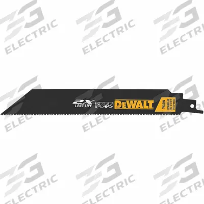 DEWALT Reciprocating Saw Blade: 14/18 Teeth per Inch, 8 in Blade Lg, 0.04 in Blade Thick - Nail-Embedded-Wood-Cutting Blades