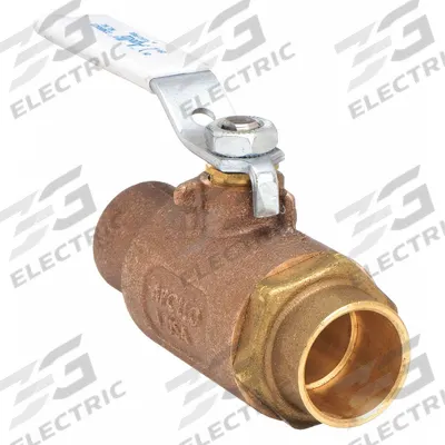 APOLLO Manual Two-Way Ball Valve: 2 1/2 in Size, Bronze, Straight, Sweat x Sweat - Bronze Ball Valves