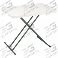 ICEBERG Folding Table: Rectangle Table Shape, Platinum Tabletop, 19 1/2 in Dp, 30 1/8 in Wd, Adj Ht (MPN 65490). Key specifications — attr1035217: Charcoal; attr1035250: Platinum; attr1035202: ICEBERG.