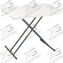 ICEBERG Folding Table: Rectangle Table Shape, Platinum Tabletop, 19 1/2 in Dp, 30 1/8 in Wd, Adj Ht (MPN 65490). Key specifications — attr1035217: Charcoal; attr1035250: Platinum; attr1035202: ICEBERG.