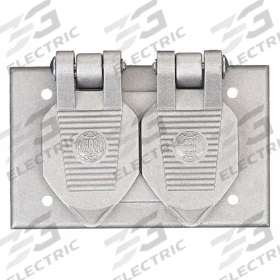 HUBBELL KILLARK Weatherproof Cover: Copper-Free Aluminum, FCL, Duplex Receptacles, 1 Gangs - Aluminum & Zinc Weatherproof Electrical Box Covers
