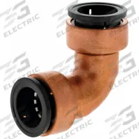 NIBCO Push-Fit Elbow Fitting: 90° Elbow, 1/2 in OD x 1/2 in OD Size, Copper (MPN 9055450P). Key specifications — Brand: NIBCO.