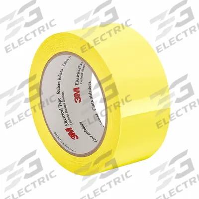 3M Electrical Tape: 2 in Wd, 72 yd Lg, 2 mil Thick, Polyester Film, Acrylic - Abrasion-Resistant Electrical Tape
