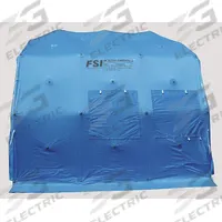 FSI Portable Triage Tent Set: 12 ft Overall Lg, 13 1/2 ft Overall Wd, 8 1/2 ft Overall Ht, Blue (MPN DATQE13512). Key specifications — Includes: Hammer; Product Type: Portable Triage Tent Set; Brand: FSI.