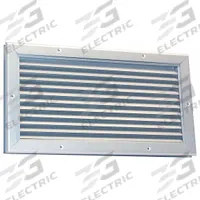 Door Louver: Clear Anodized, Aluminum, 12 1/2 in H x 12 1/2 in W Rough Opening (MPN 5NKK9). Key specifications — Brand: DAYTON.