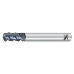OSG Corner Radius End Mill: Carbide, WXS Coated, 3 Flute, 8 mm Mill Dia, 16 mm LOC, 2 mm Rad (MPN 3090516)