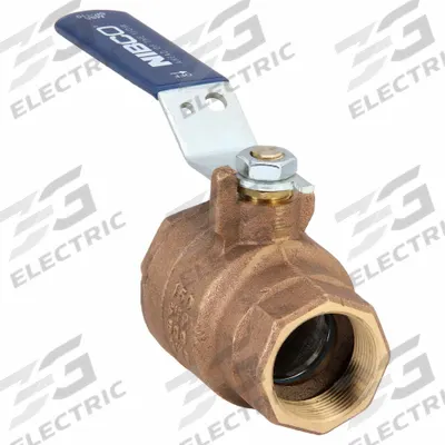 NIBCO Manual Two-Way Ball Valve: 1 1/2 in, Bronze, Straight, FNPT x FNPT, Full Port - Bronze Ball Valves